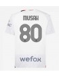 Moški Nogometna dresi replika AC Milan Yunus Musah #80 Gostujoči 2023-24 Kratek rokav